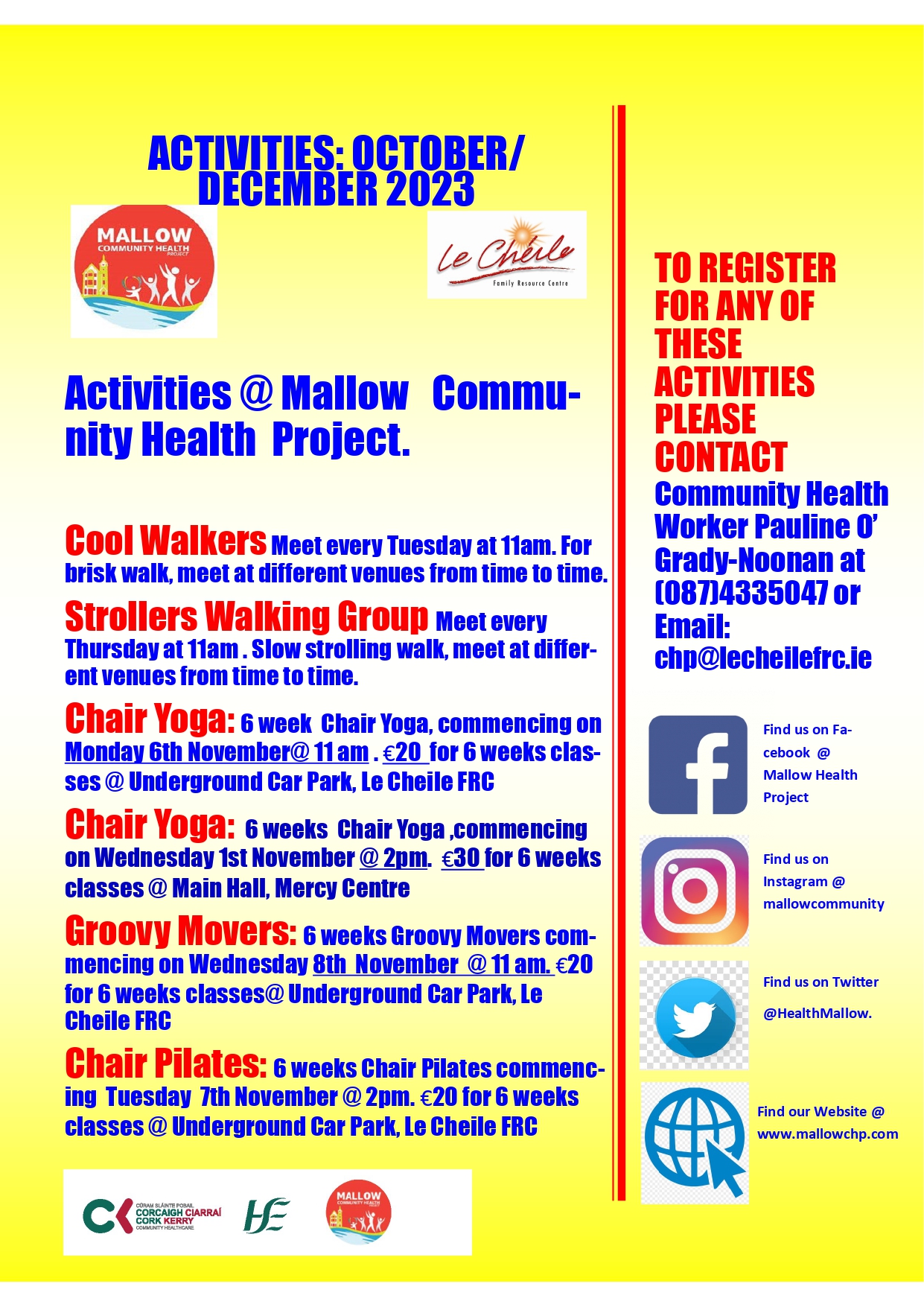 Community Health Activities - Le Cheile Family Resource Centre